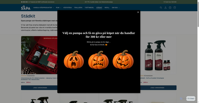 Security scan screenshot of https://vasterbottenssapa.se/collections/stadkit?utm_source=Klaviyo&utm_medium=email&utm_campaign=27.10.26%20%2F%20PRODUCT%3A%20Rent%20och%20kalkfritt%20badrum&_kx=0OXz3mJfGNAveKheKyaoTbP_lHZZZpJM-QRnCX-Kbd8.SVSV9c