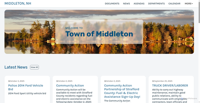 Security scan screenshot of https://middletonnh.gov/