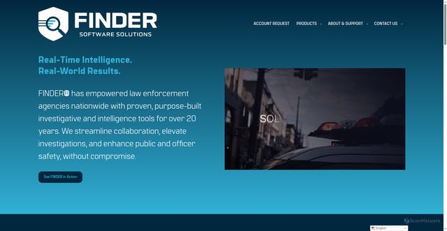 Security scan screenshot of https://findersoftware.com