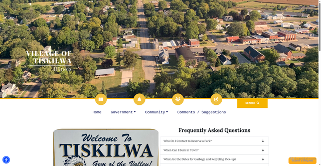 Security scan screenshot of https://tiskilwa.gov/