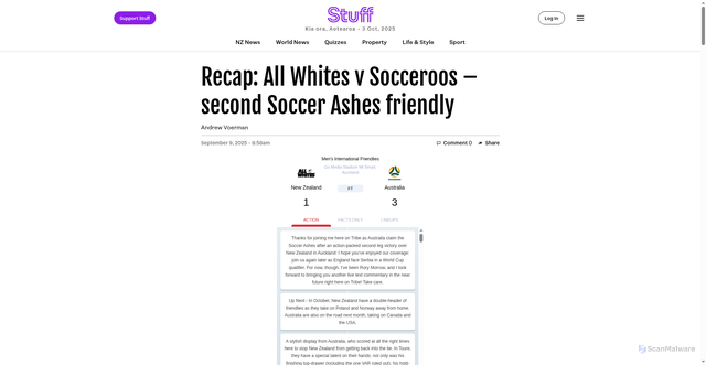 Security scan screenshot of https://www.stuff.co.nz/sport/360775314/recap-australia-win-despite-chris-wood-scoring-all-whites