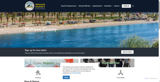 Security scan screenshot of https://www.mohave.gov/
