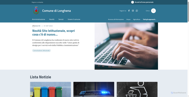 Security scan screenshot of https://comune.longhena.bs.it/