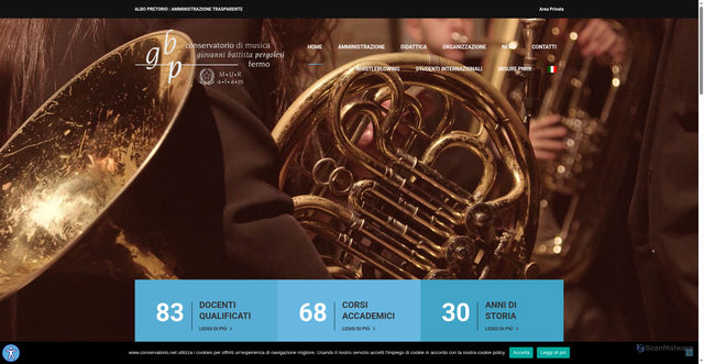 Security scan screenshot of https://conservatorio.net/