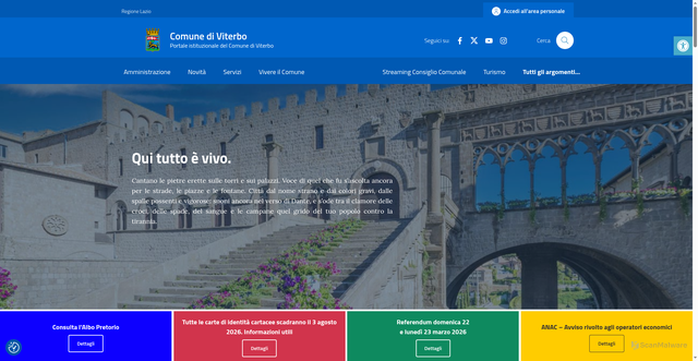Security scan screenshot of https://comune.viterbo.it/