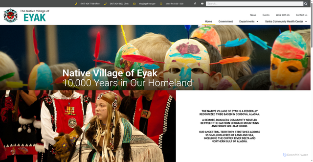 Security scan screenshot of https://www.eyak-nsn.gov/