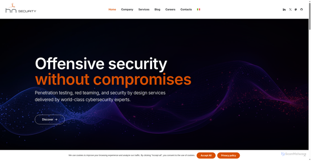 Security scan screenshot of https://security.humanativaspa.it/
