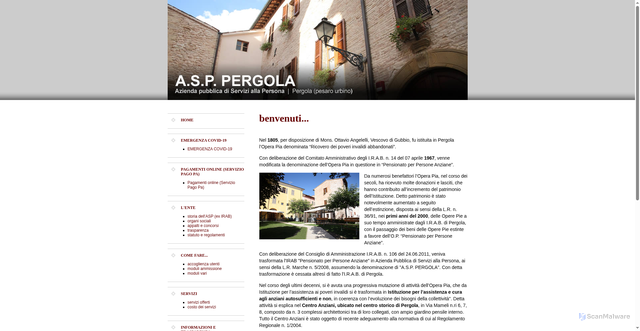 Security scan screenshot of https://www.asp-pergola.it