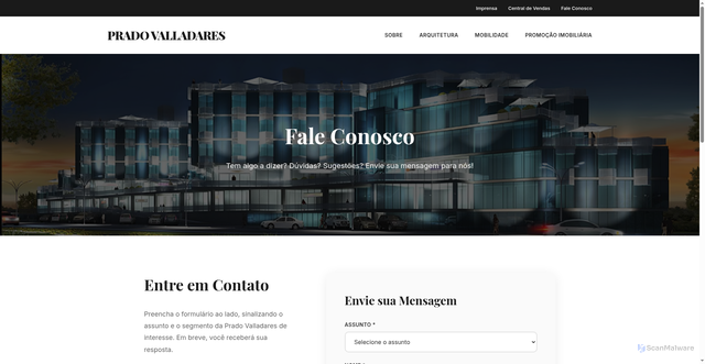 Security scan screenshot of https://eagora.pages.dev/fale-conosco.html