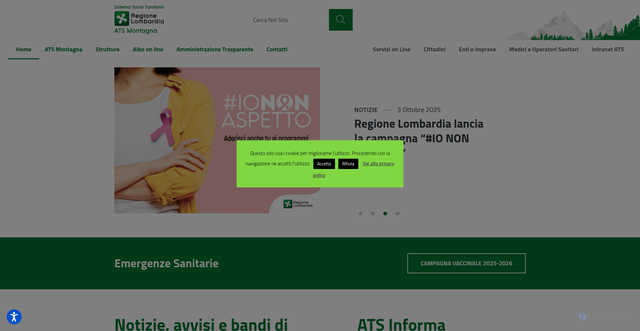 Security scan screenshot of https://www.ats-montagna.it/