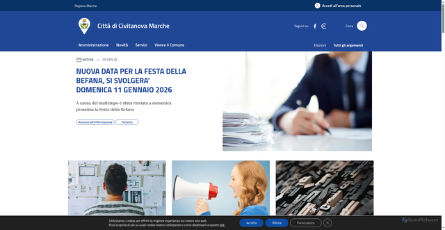 Security scan screenshot of https://www.comune.civitanova.mc.it/