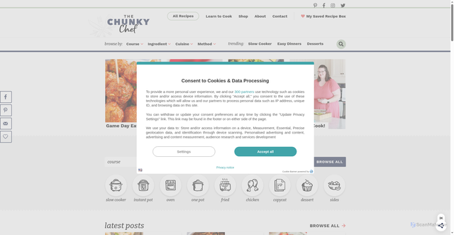 Security scan screenshot of https://thechunkychef.com