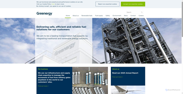 Security scan screenshot of https://www.greenergy.com