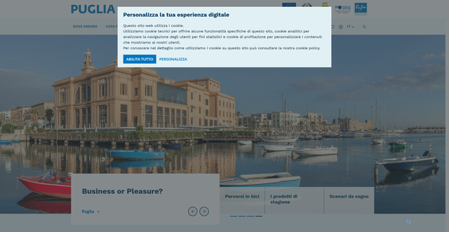 Security scan screenshot of https://www.viaggiareinpuglia.it/