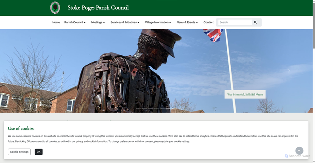 Security scan screenshot of https://www.stokepogesparishcouncil.gov.uk/