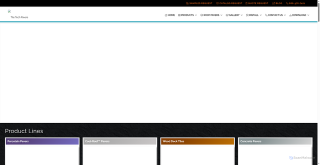 Security scan screenshot of https://tiletechpavers.com