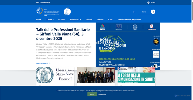 Security scan screenshot of https://tsrmpstrpsalerno.it/
