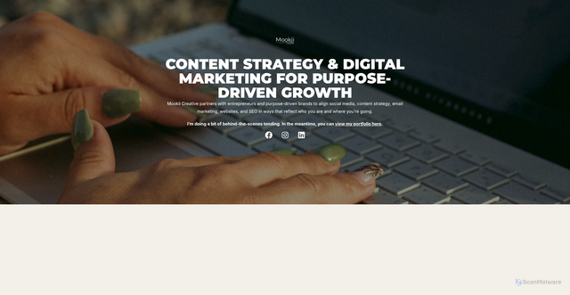 Security scan screenshot of https://mookiicreative.com/