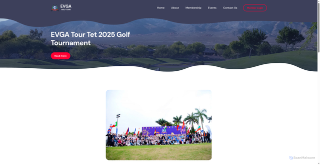 Security scan screenshot of https://evgatour.com/EVGA_Tour_Tet_2025_Golf_Tournament.html