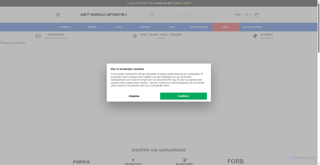Security scan screenshot of https://networldsports.se