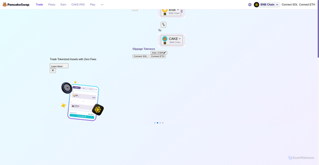 Security scan screenshot of http://pancakeswap.space/