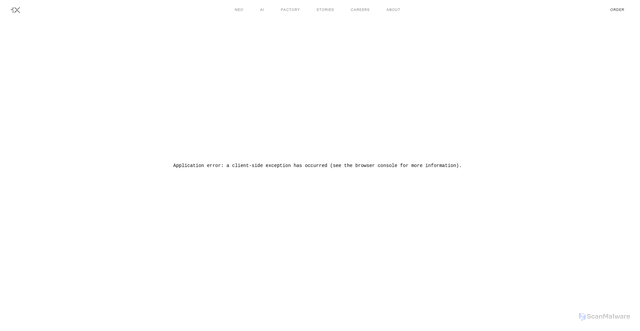 Security scan screenshot of https://www.1x.tech/