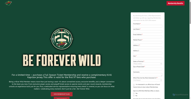 Security scan screenshot of https://tickets.wild.com/