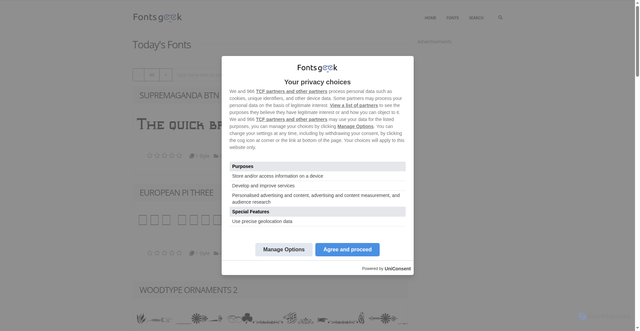 Security scan screenshot of https://fontsgeek.com