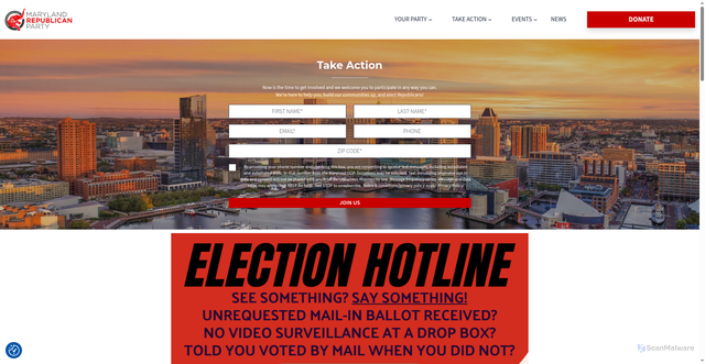 Security scan screenshot of https://mdgop.org/