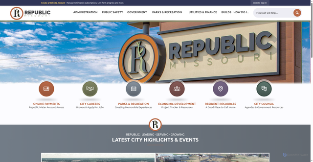 Security scan screenshot of https://republicmo.gov/