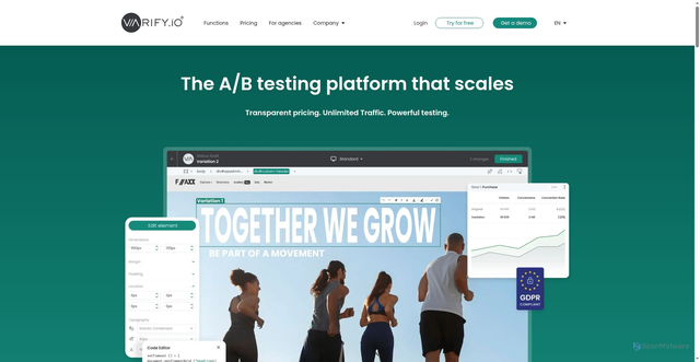 Security scan screenshot of https://varify.io