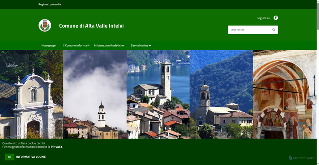 Security scan screenshot of https://www.comune.altavalleintelvi.co.it/hh/index.php