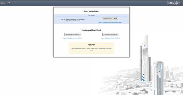 Security scan screenshot of https://ck53konectweb.kone.com