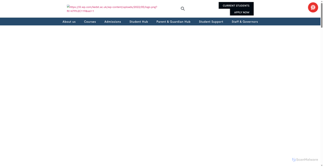 Security scan screenshot of http://www.kedst.ac.uk