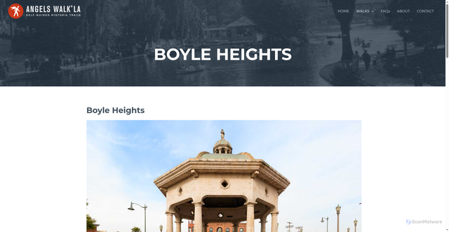 Security scan screenshot of https://www.angelswalkla.org/walks/boyle-heights/