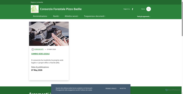 Security scan screenshot of https://www.cfpizzobadile.it