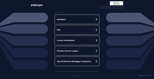 Security scan screenshot of https://pslpd.gov/