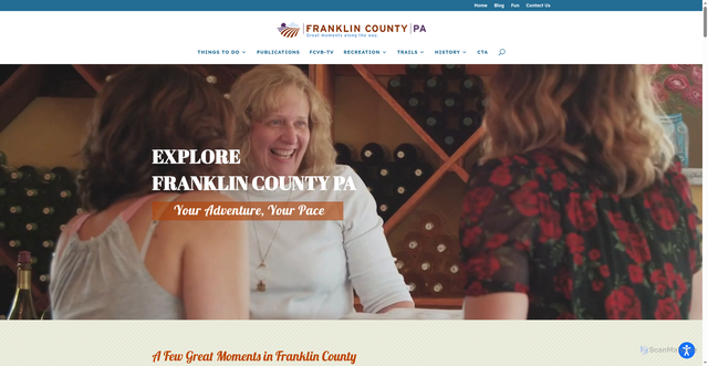 Security scan screenshot of https://www.explorefranklincountypa.com