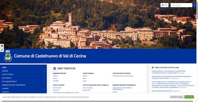 Security scan screenshot of https://www.comunecastelnuovovdc.it/