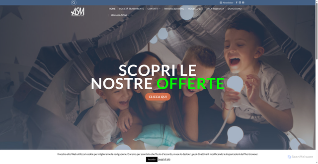 Security scan screenshot of https://www.asmpomigliano.it/newsite/