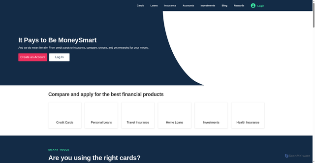 Security scan screenshot of https://www.moneysmart.sg