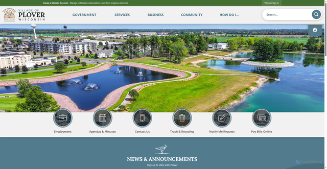 Security scan screenshot of https://ploverwi.gov/