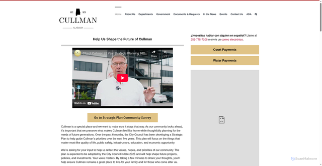 Security scan screenshot of https://cullmanal.gov/