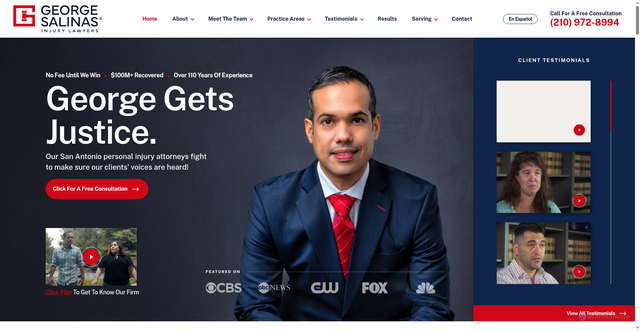 Security scan screenshot of https://www.salinastriallaw.com/