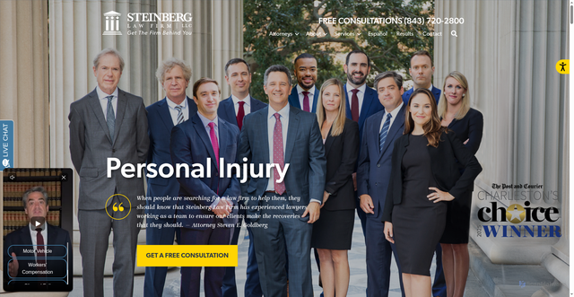 Security scan screenshot of https://www.steinberglawfirm.com/personal-injury/personal-injury-lawyers/