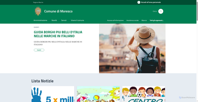 Security scan screenshot of https://www.comune.moresco.fm.it