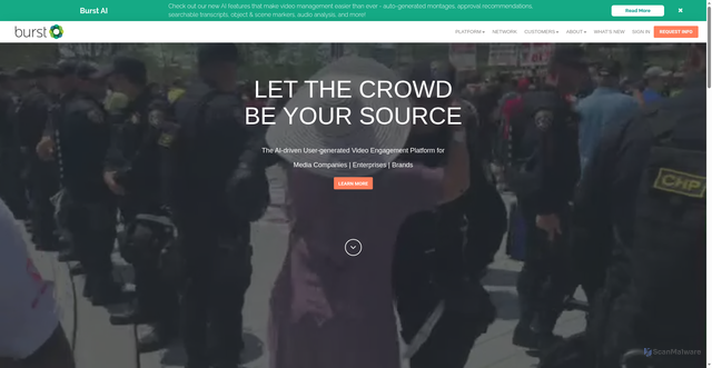 Security scan screenshot of https://www.burst.com