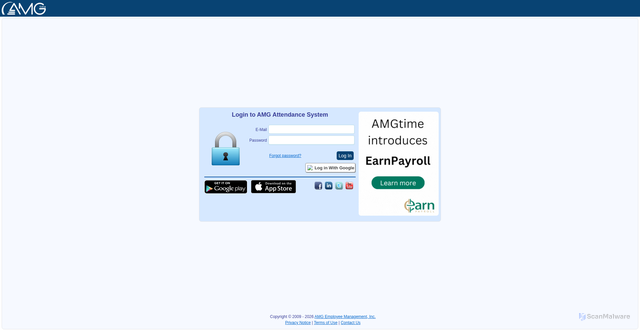 Security scan screenshot of https://amgwebtime.com