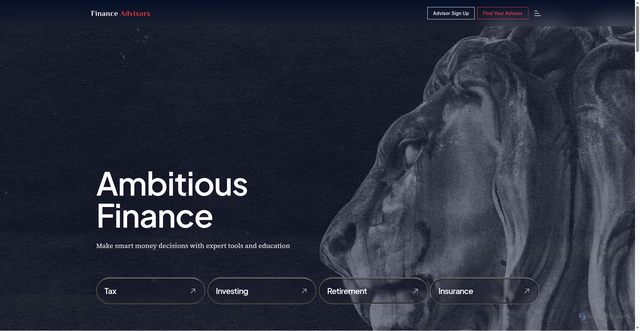 Security scan screenshot of https://financeadvisors.com