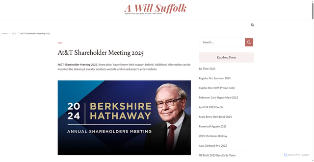 Security scan screenshot of https://awillsuffolk.pages.dev/gdolr-att-shareholder-meeting-2025-pyang/